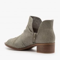 Soda Shoes Newest Arrivals Scrunched Canvas Peep Toe Booties 17 Soda Shoes Newest Arrivals Scrunched Canvas Peep Toe Booties