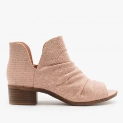 Soda Shoes Newest Arrivals Scrunched Canvas Peep Toe Booties 20 Soda Shoes Newest Arrivals Scrunched Canvas Peep Toe Booties