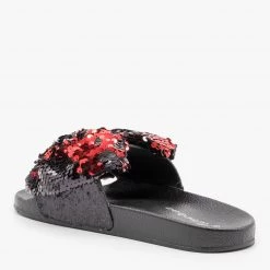 Weeboo Newest Arrivals Sequin Bow Slides