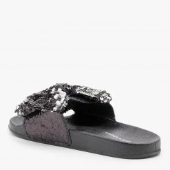 Weeboo Newest Arrivals Sequin Bow Slides