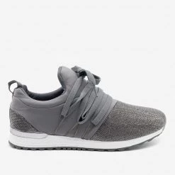 Qupid Shoes Sequin Laced Athleisure Sneakers Newest Arrivals