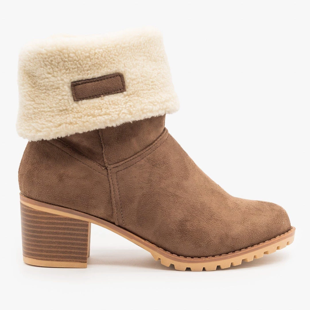 Cherish Sherpa Cuff Winter Booties 1 Cherish Sherpa Cuff Winter Booties