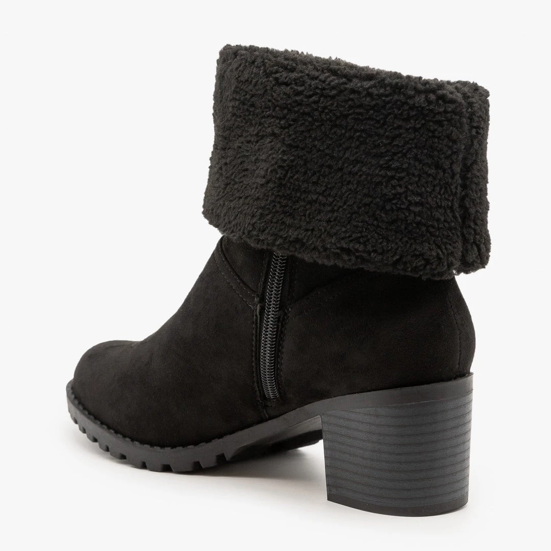 Cherish Sherpa Cuff Winter Booties 5 Cherish Sherpa Cuff Winter Booties