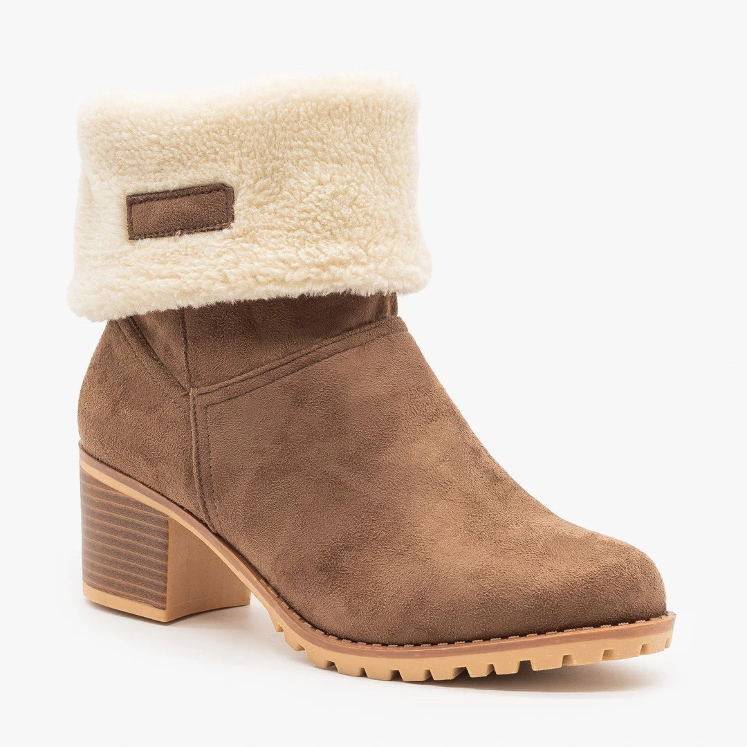 Cherish Sherpa Cuff Winter Booties 3 Cherish Sherpa Cuff Winter Booties