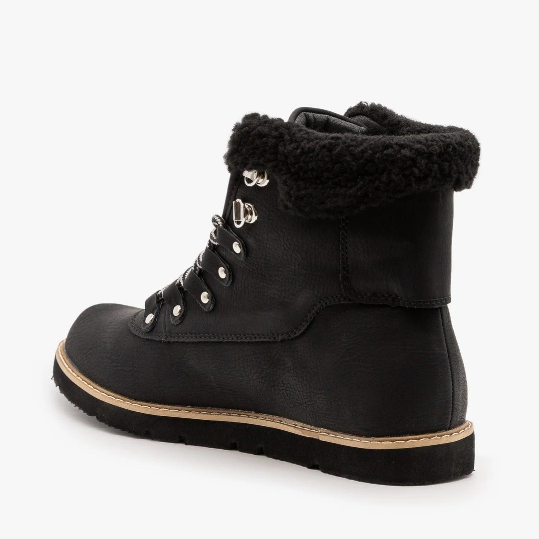 Chase & Chloe Newest Arrivals Sherpa Cuff Winter Boots 4 Chase & Chloe Newest Arrivals Sherpa Cuff Winter Boots