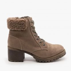 Bamboo Sherpa Cuffed Ankle Booties FINAL SALE