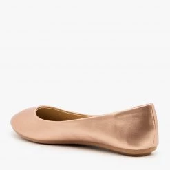 Refresh Newest Arrivals Shimmery Metallic Ballet Flats