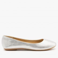Refresh Newest Arrivals Shimmery Metallic Ballet Flats