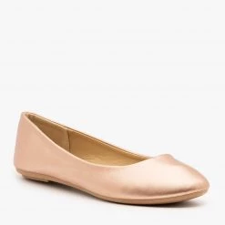 Refresh Newest Arrivals Shimmery Metallic Ballet Flats