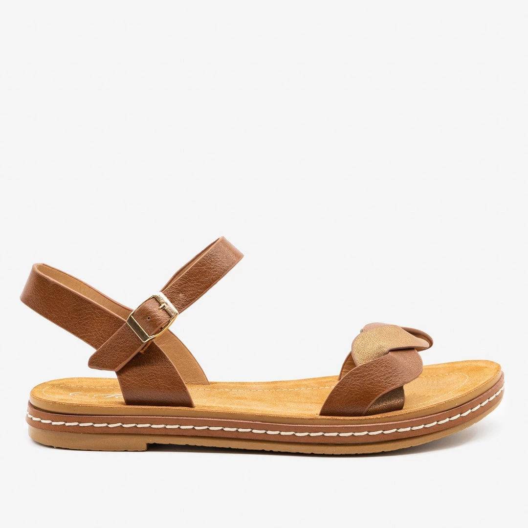 Forever Newest Arrivals Shimmery Twist-Braided Sandals 2 Forever Newest Arrivals Shimmery Twist-Braided Sandals