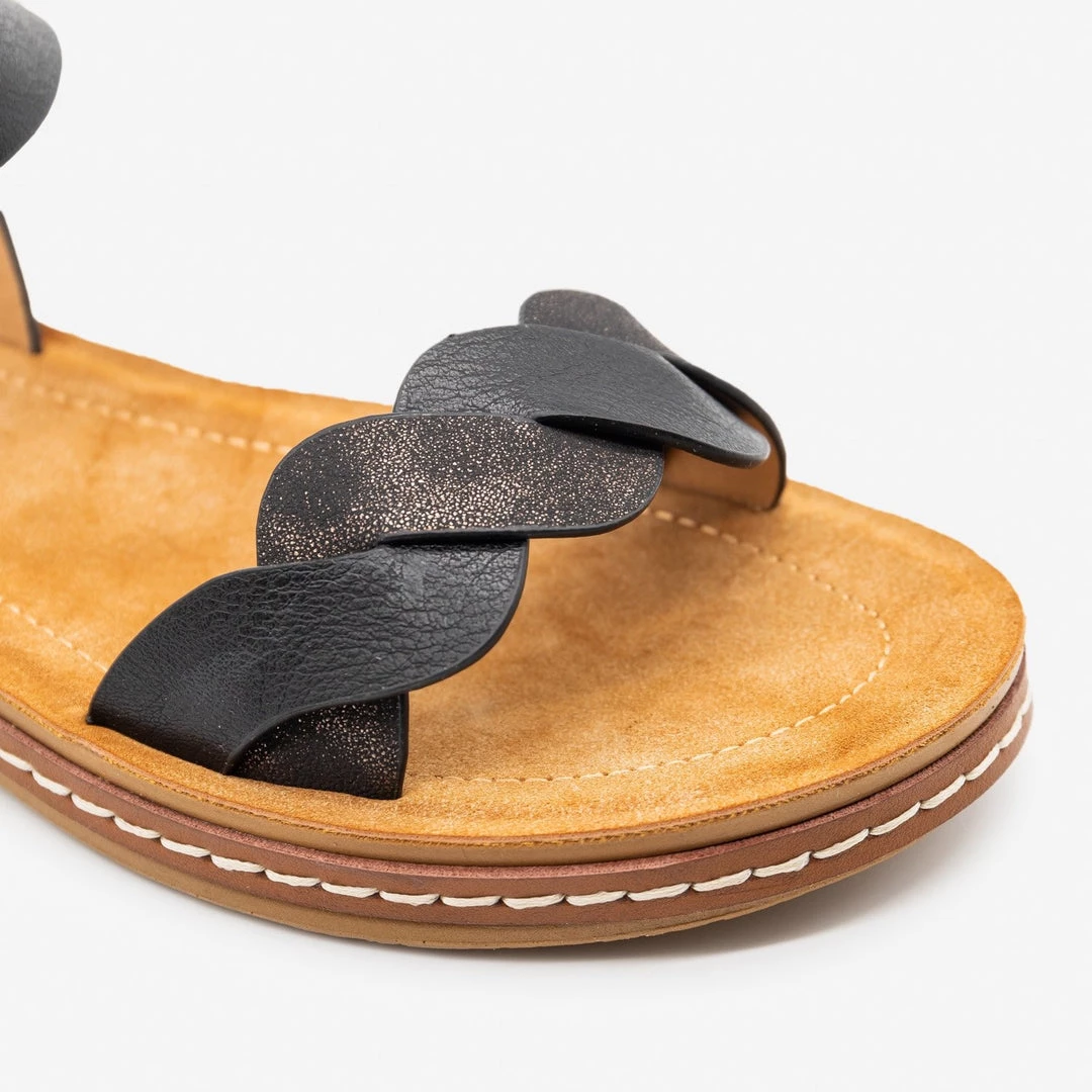 Forever Newest Arrivals Shimmery Twist-Braided Sandals 4 Forever Newest Arrivals Shimmery Twist-Braided Sandals