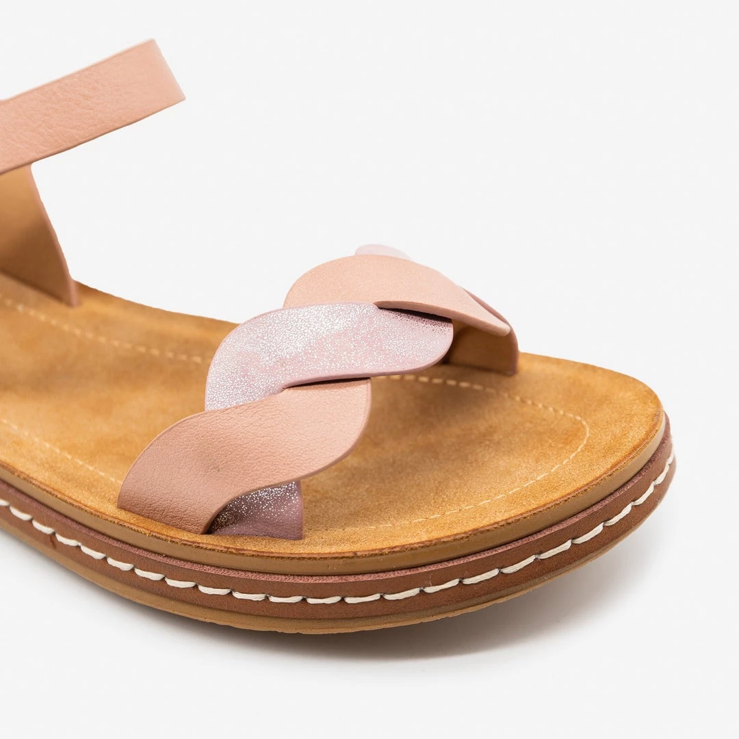 Forever Newest Arrivals Shimmery Twist-Braided Sandals 6 Forever Newest Arrivals Shimmery Twist-Braided Sandals