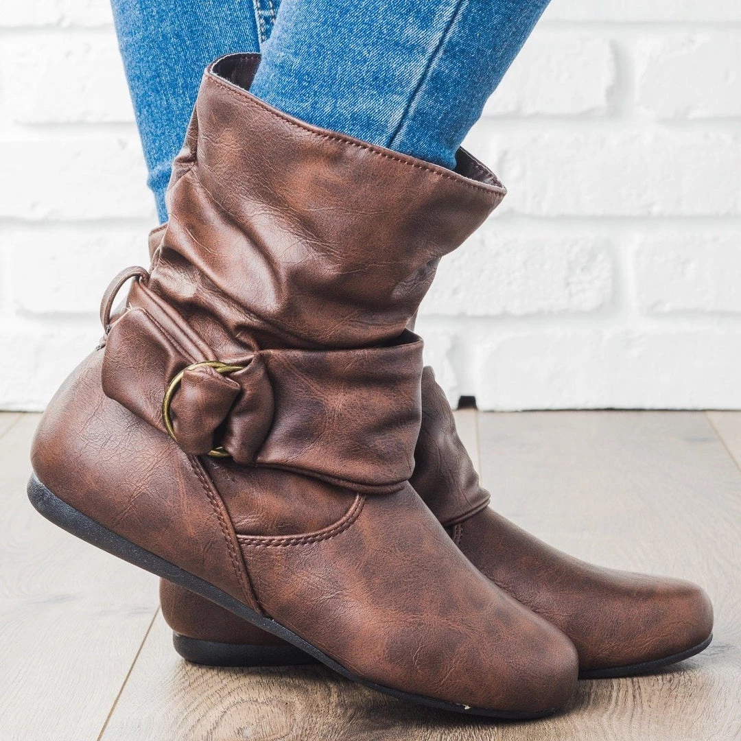 Forever Side Buckle Slouchy Boots 4 Forever Side Buckle Slouchy Boots