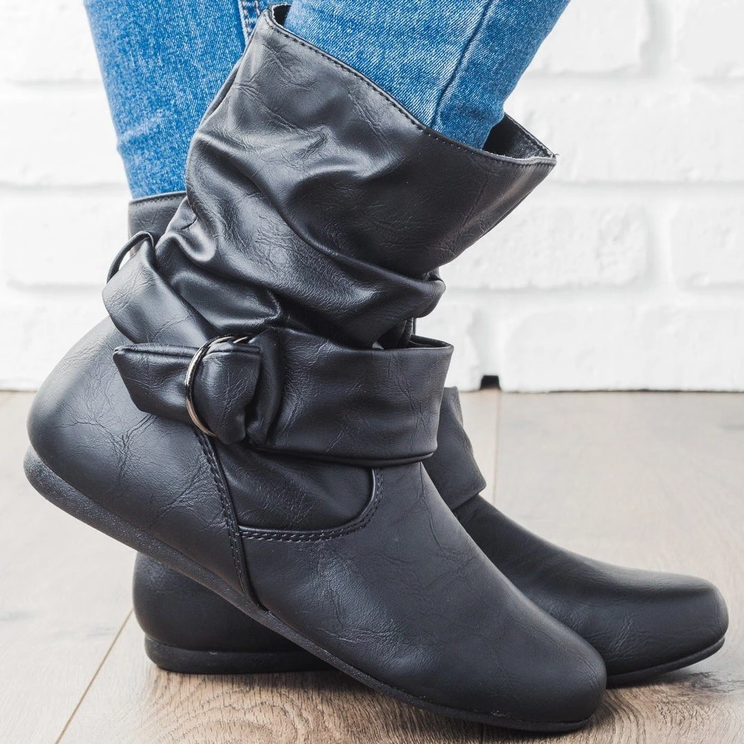 Forever Side Buckle Slouchy Boots 7 Forever Side Buckle Slouchy Boots