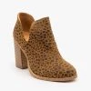 Mata Side Cut Animal Print Booties