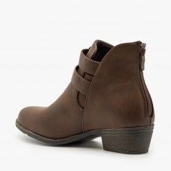 Top Moda Side Cut Buckled Booties Newest Arrivals