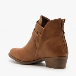 Top Moda Side Cut Buckled Booties Newest Arrivals