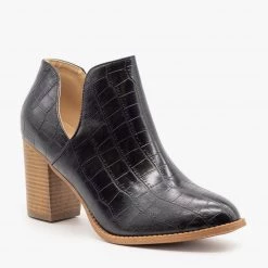 Mata Side Cut Crocodile Print Booties FINAL SALE Newest Arrivals 11 Mata Side Cut Crocodile Print Booties FINAL SALE Newest Arrivals