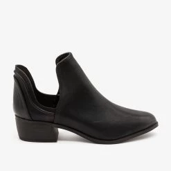 Qupid Shoes Newest Arrivals Side Cut-Out Ankle Booties FINAL SALE