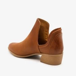 Qupid Shoes Newest Arrivals Side Cut-Out Ankle Booties FINAL SALE