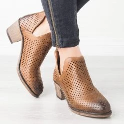 Mata Side Cut-Out Pinhole Booties
