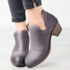 Mata Side Cut-Out Pinhole Booties