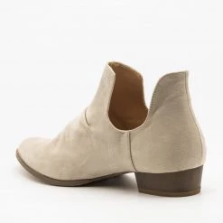 AMS Shoes Newest Arrivals Side Cut-Out Studded Booties