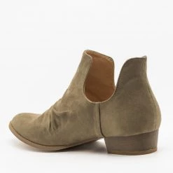 AMS Shoes Newest Arrivals Side Cut-Out Studded Booties