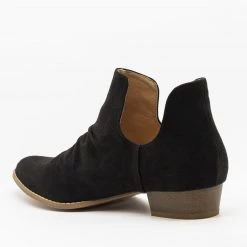 AMS Shoes Newest Arrivals Side Cut-Out Studded Booties