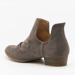 AMS Shoes Newest Arrivals Side Cut-Out Studded Booties