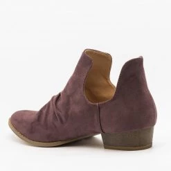 AMS Shoes Newest Arrivals Side Cut-Out Studded Booties