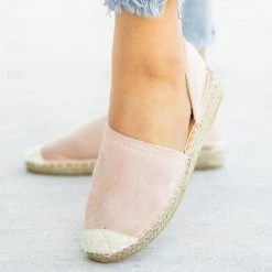 Qupid Shoes Side Cutout Espadrille Flats Newest Arrivals