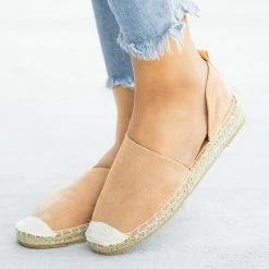 Qupid Shoes Side Cutout Espadrille Flats Newest Arrivals