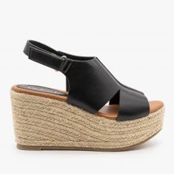 Refresh Newest Arrivals Side Cutout Espadrille Wedges 21 Refresh Newest Arrivals Side Cutout Espadrille Wedges