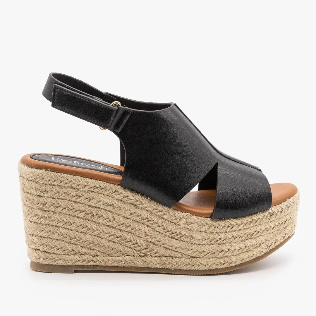 Refresh Newest Arrivals Side Cutout Espadrille Wedges 10 Refresh Newest Arrivals Side Cutout Espadrille Wedges