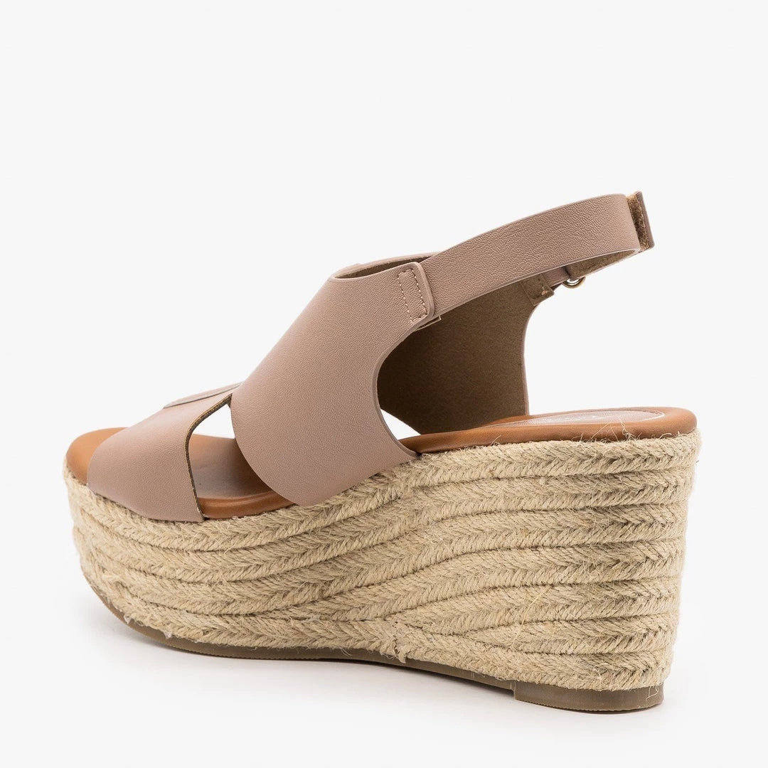 Refresh Newest Arrivals Side Cutout Espadrille Wedges 2 Refresh Newest Arrivals Side Cutout Espadrille Wedges