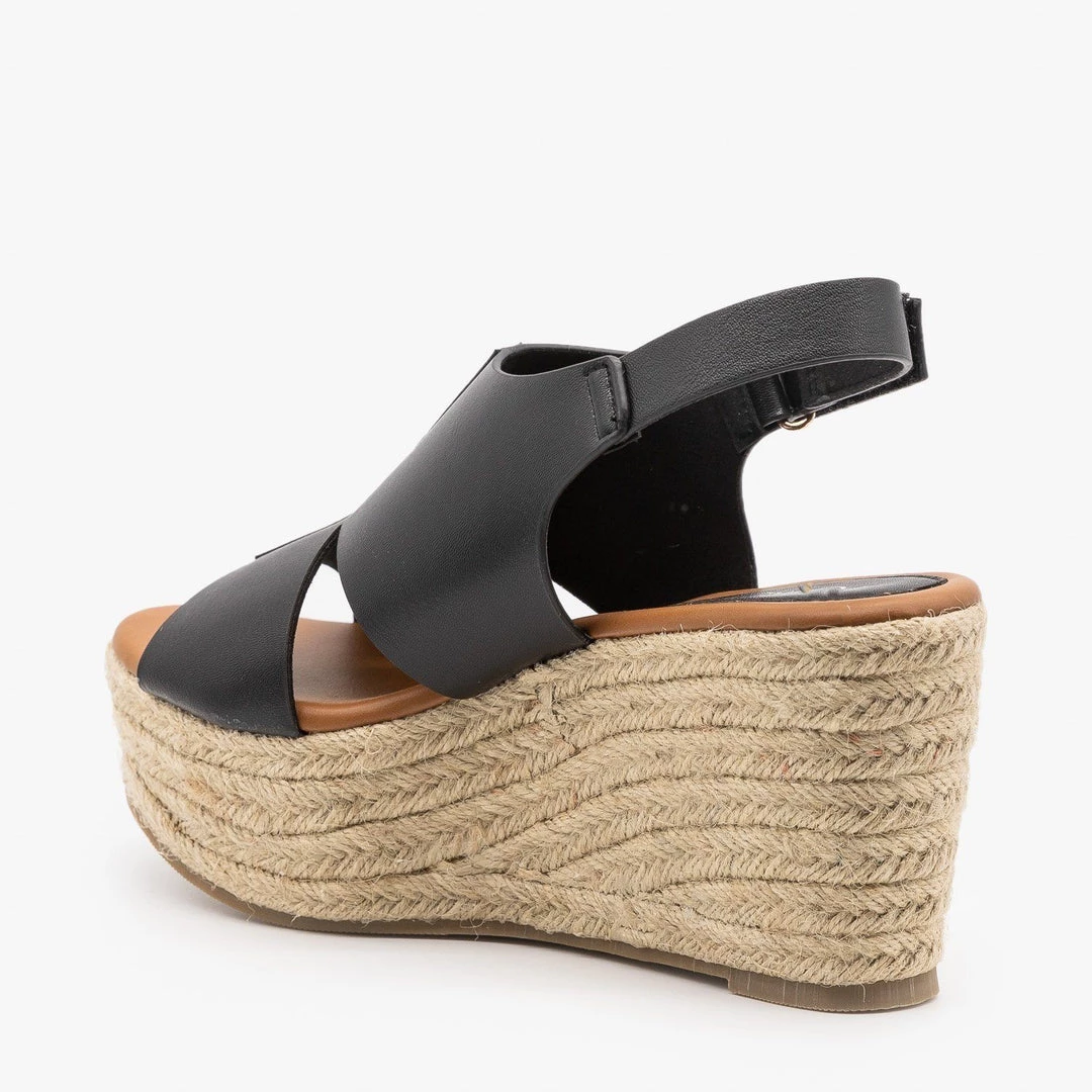 Refresh Newest Arrivals Side Cutout Espadrille Wedges 7 Refresh Newest Arrivals Side Cutout Espadrille Wedges