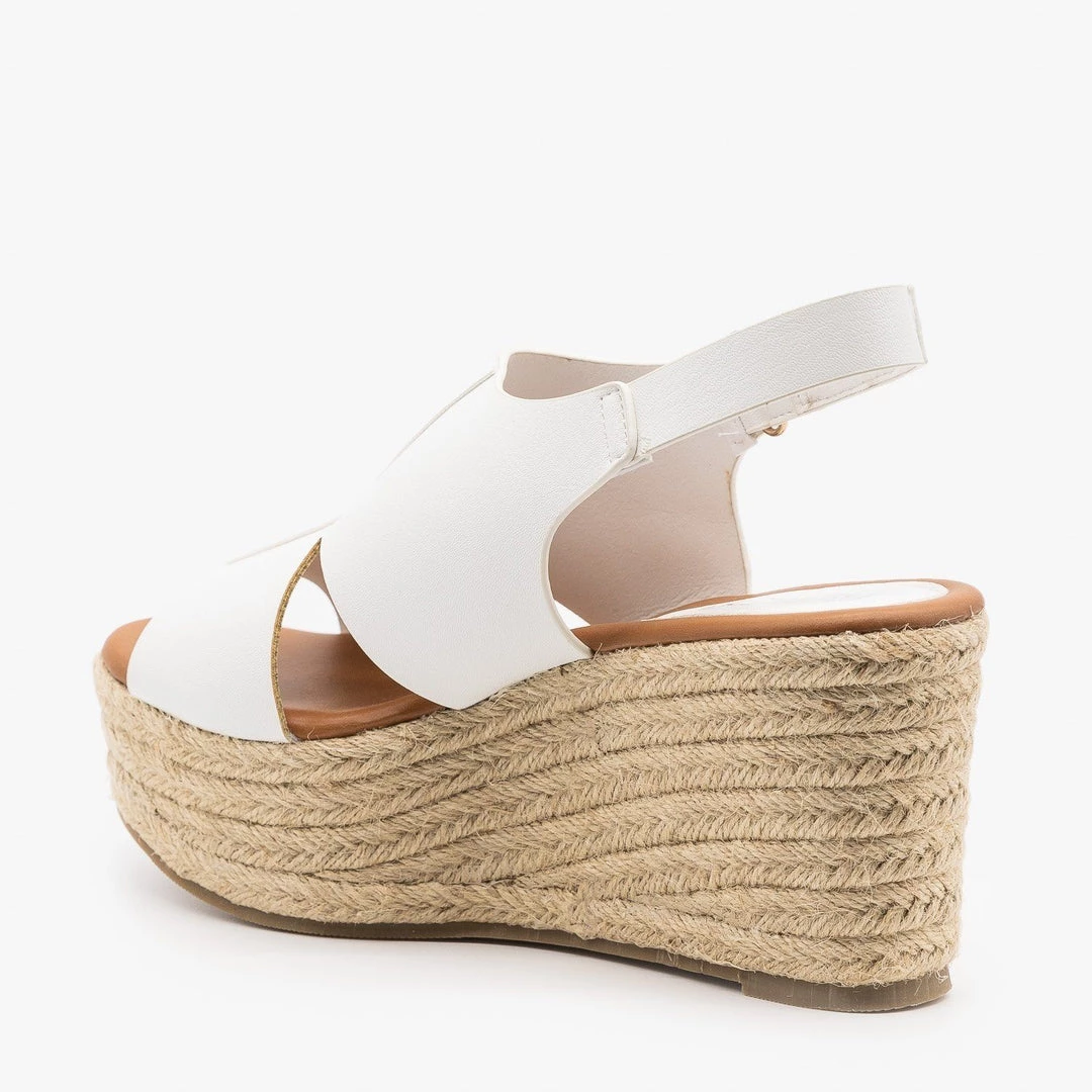 Refresh Newest Arrivals Side Cutout Espadrille Wedges 5 Refresh Newest Arrivals Side Cutout Espadrille Wedges