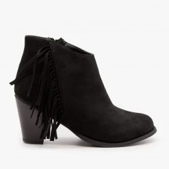 Pierre Dumas Newest Arrivals Side Fringe Heeled Booties