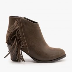 Pierre Dumas Newest Arrivals Side Fringe Heeled Booties