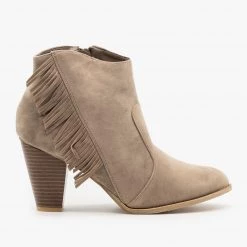 Bamboo Shoes Newest Arrivals Side Fringe Western Booties
