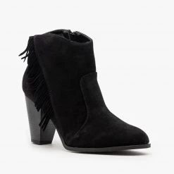 Bamboo Shoes Newest Arrivals Side Fringe Western Booties