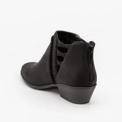 Soda Shoes Side-Laced Almond-Toe Ankle Booties 7 Soda Shoes Side-Laced Almond-Toe Ankle Booties