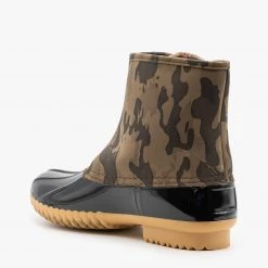 Nature Breeze Newest Arrivals Side Laced Camo Duck Boots