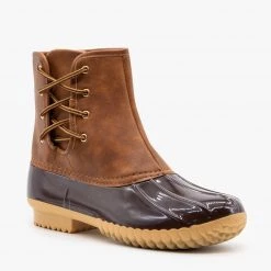 Nature Breeze Newest Arrivals Side Laced Duck Boots