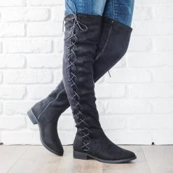 Bella Marie Side Laced Over-the-Knee Boots Newest Arrivals