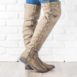 Bella Marie Side Laced Over-the-Knee Boots Newest Arrivals