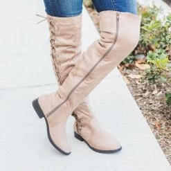 Bella Marie Side Laced Over-the-Knee Boots Newest Arrivals