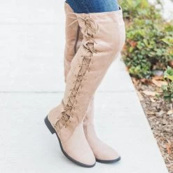 Bella Marie Side Laced Over-the-Knee Boots Newest Arrivals