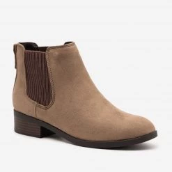 City Classified Shoes Side Stretch Ribbed Boot